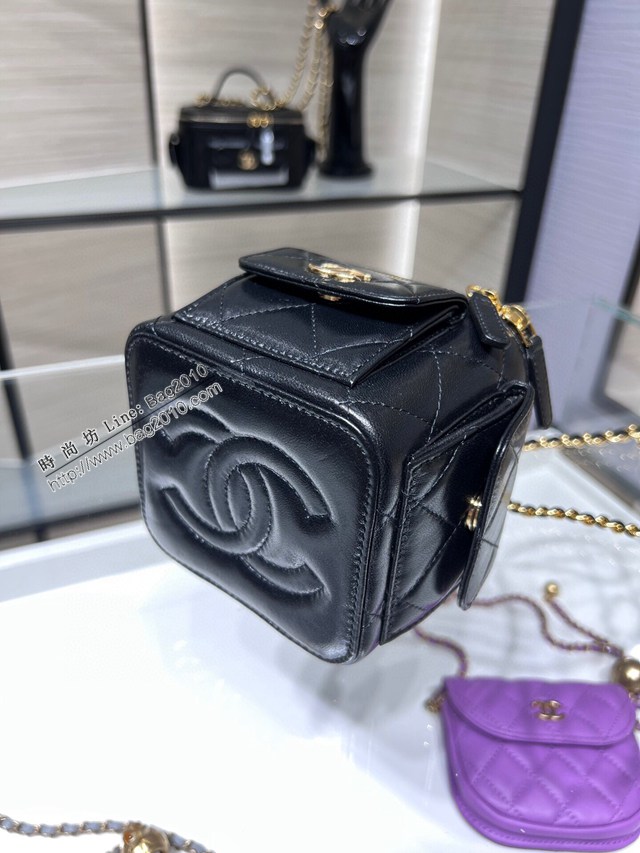 Chanel專櫃新款鏈條女包 香奈兒22k新品口袋盒子鏈條包油臘羊皮AP3016Y djc6145
